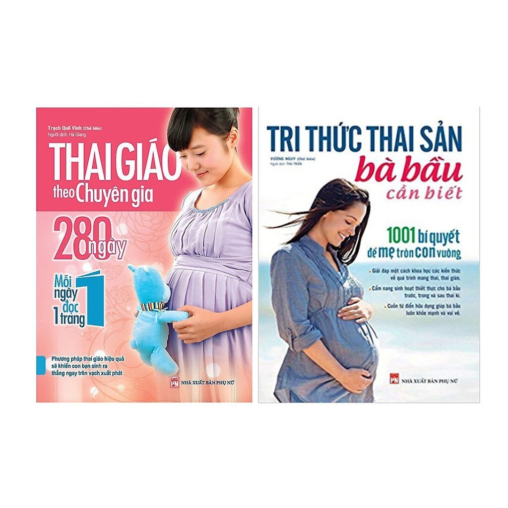Combo Sách: Tri Thức Thai Sản Bà Bầu Cần Biết + Hành Trình Thai Giáo 280 Ngày