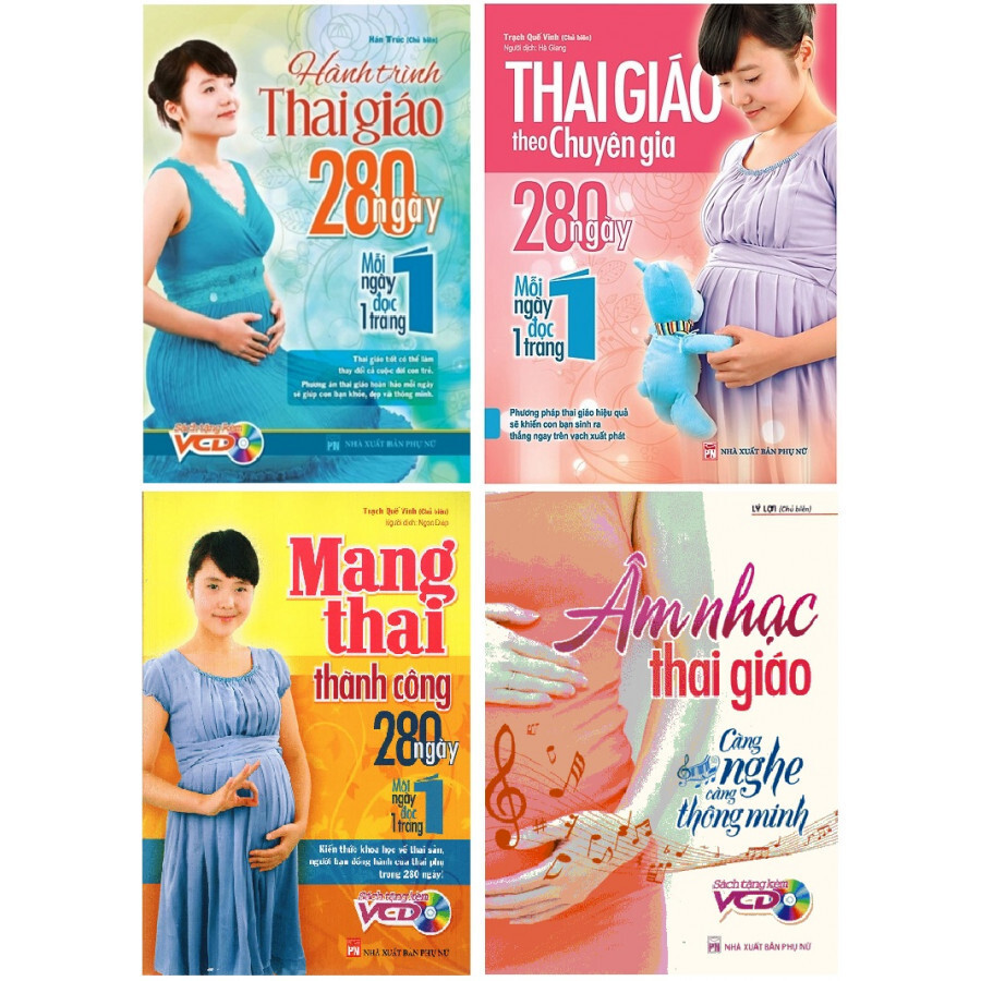 Combo 4 cuốn sách thai giáo cho mẹ